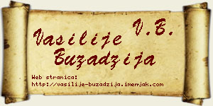 Vasilije Buzadžija vizit kartica